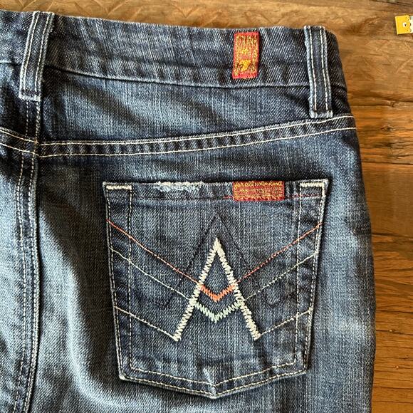 7 For All Mankind Blue Denim Skirt - Picture 3 of 5